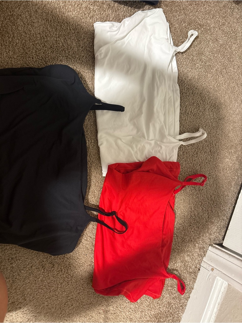 Pumiey tank tops- Black, White & Red